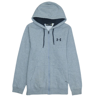 Mens UK Size M Under armour Grey Full Zip Hoodie