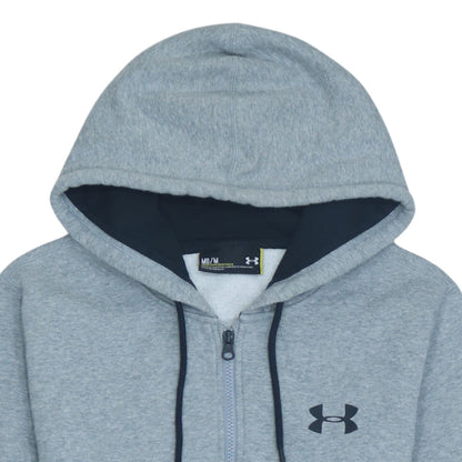 Mens UK Size M Under armour Grey Full Zip Hoodie