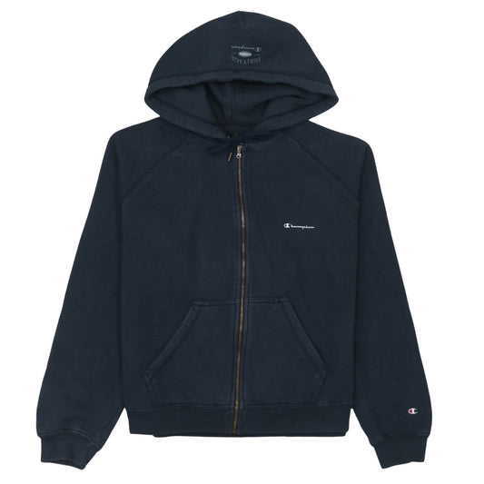 Womens UK Size L Champion Blue Full Zip Hoodie