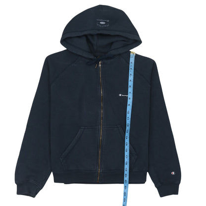 Womens UK Size L Champion Blue Full Zip Hoodie