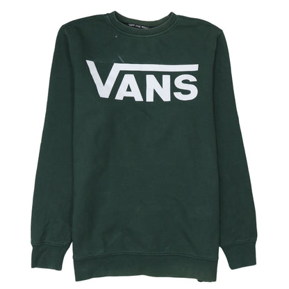 Mens UK Size M VANS Green Pullover Sweatshirt