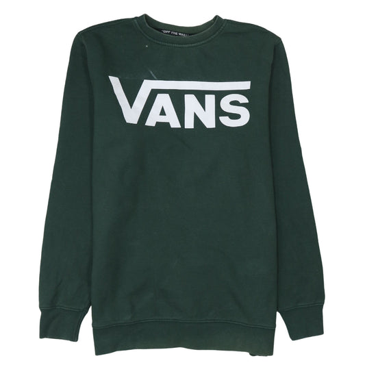 Mens UK Size M VANS Green Pullover Sweatshirt