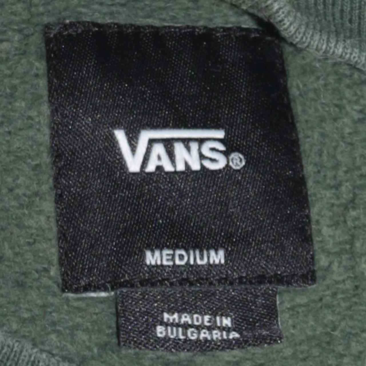 Mens UK Size M VANS Green Pullover Sweatshirt