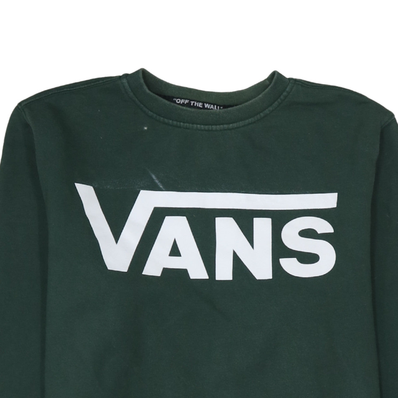 Mens UK Size M VANS Green Pullover Sweatshirt