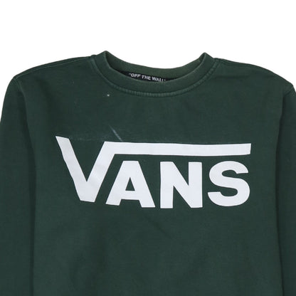 Mens UK Size M VANS Green Pullover Sweatshirt