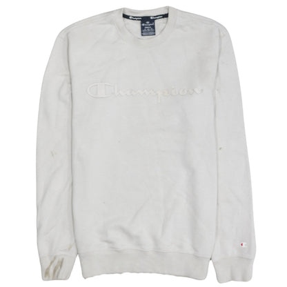 Mens UK Size S Champion White Pullover Sweatshirt
