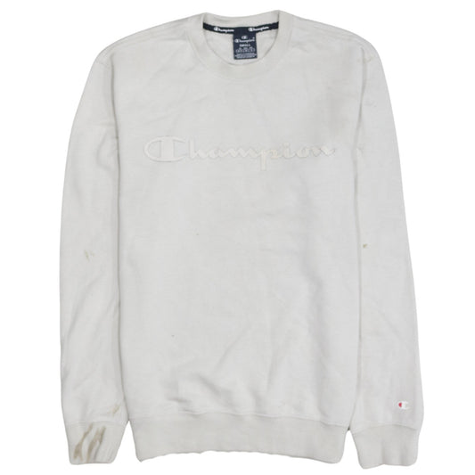 Mens UK Size S Champion White Pullover Sweatshirt