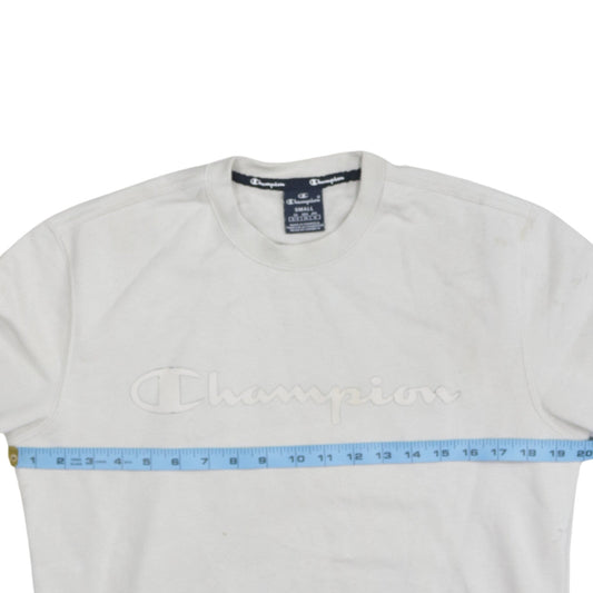 Mens UK Size S Champion White Pullover Sweatshirt