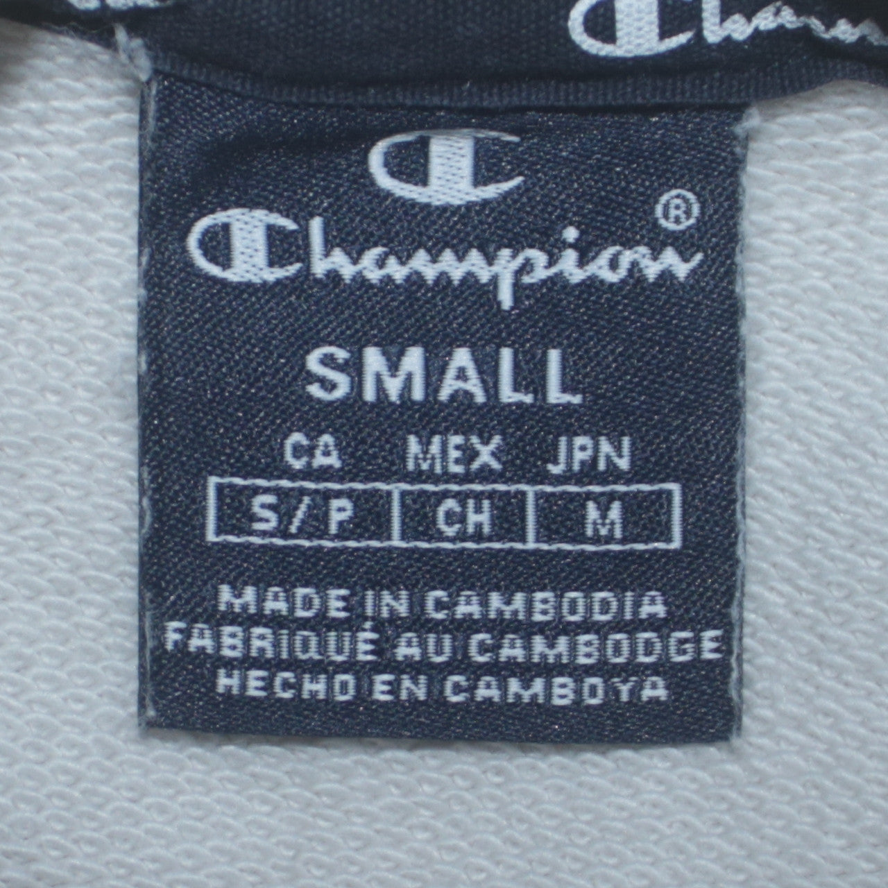 Mens UK Size S Champion White Pullover Sweatshirt