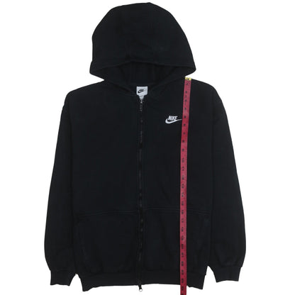 Nike Boys Black Full Zip Fleece Hoodie XL Logo Hooded Sweatshirt