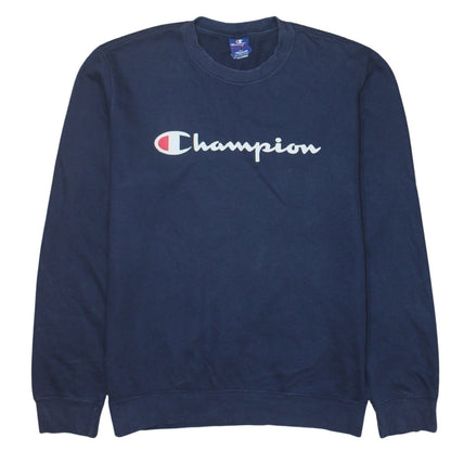 Mens UK Size M Champion Blue Pullover Sweatshirt