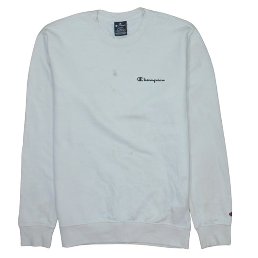 Mens UK Size S Champion White Pullover Sweatshirt