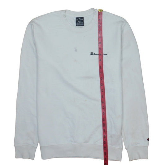 Mens UK Size S Champion White Pullover Sweatshirt