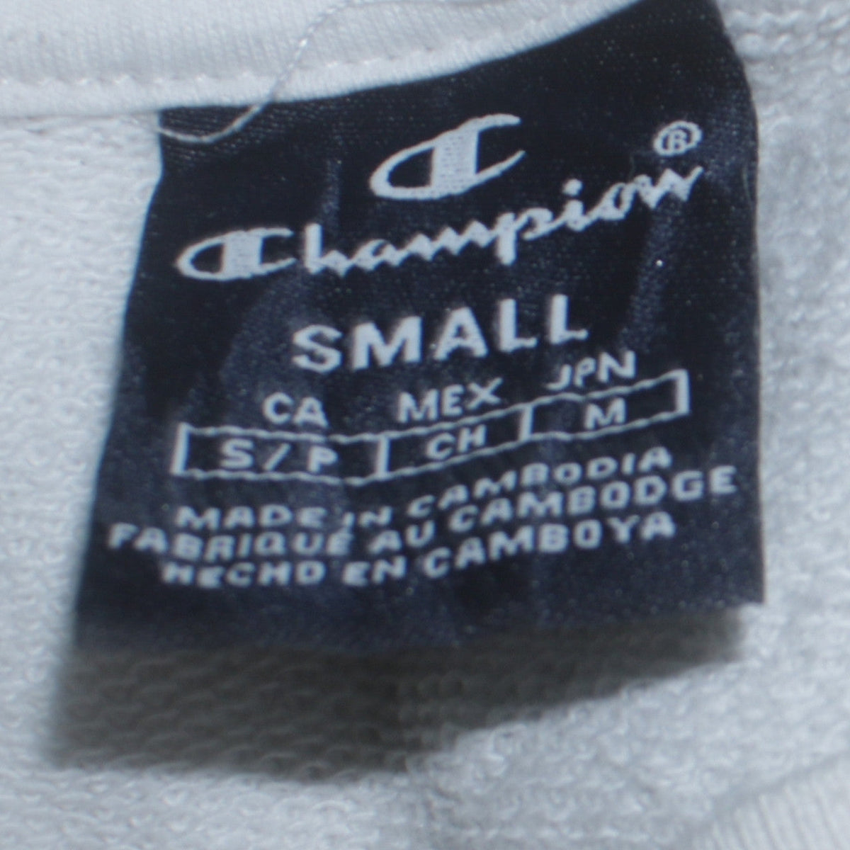 Mens UK Size S Champion White Pullover Sweatshirt