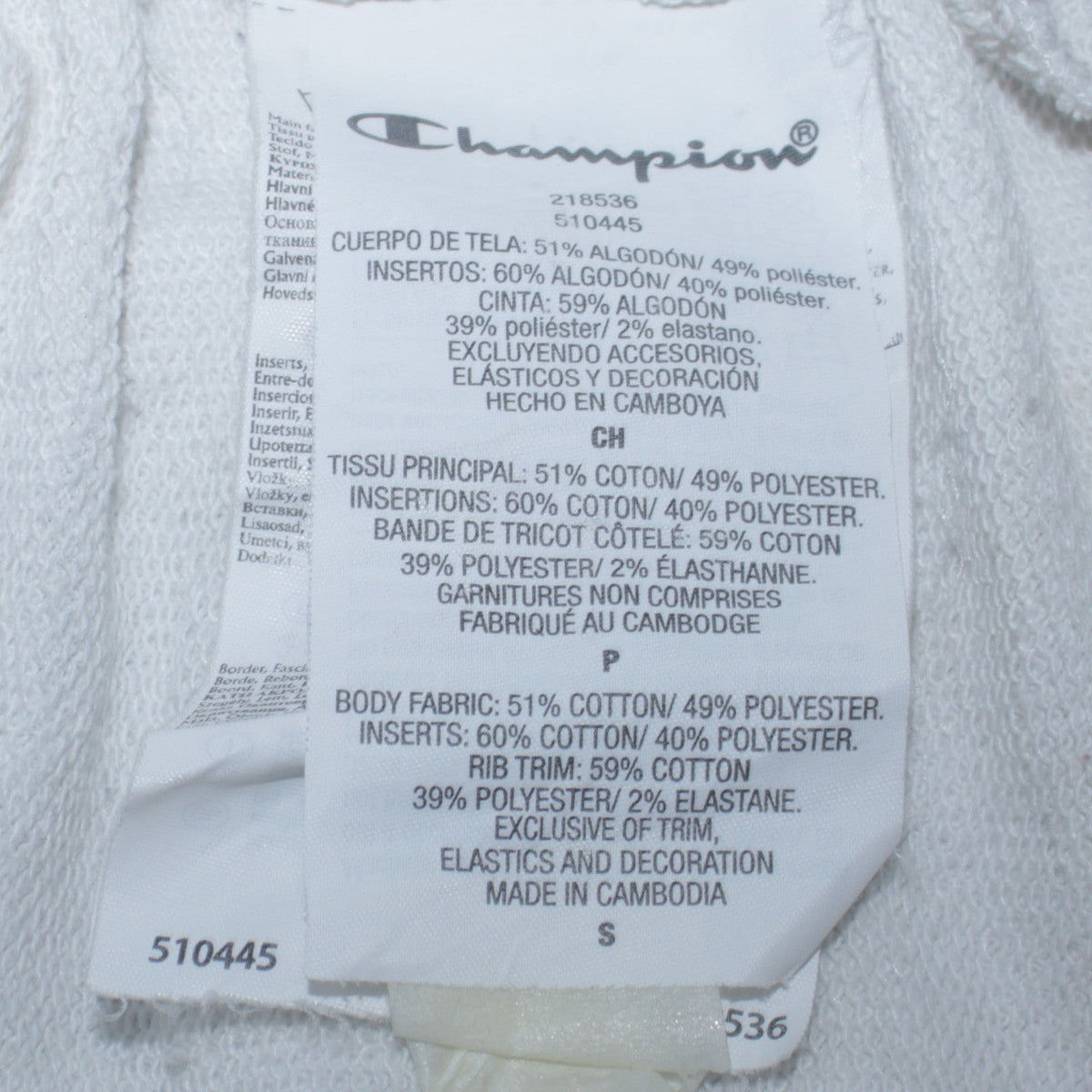 Mens UK Size S Champion White Pullover Sweatshirt
