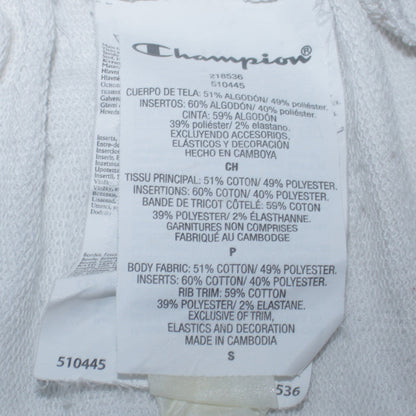 Mens UK Size S Champion White Pullover Sweatshirt