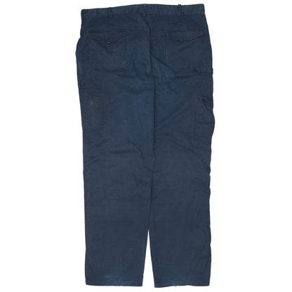 Dickies Redhawk Men Blue Cargo Workwear Trousers 40 Regular Cotton Blend