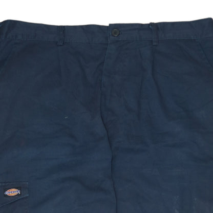Dickies Redhawk Men Blue Cargo Workwear Trousers 40 Regular Cotton Blend