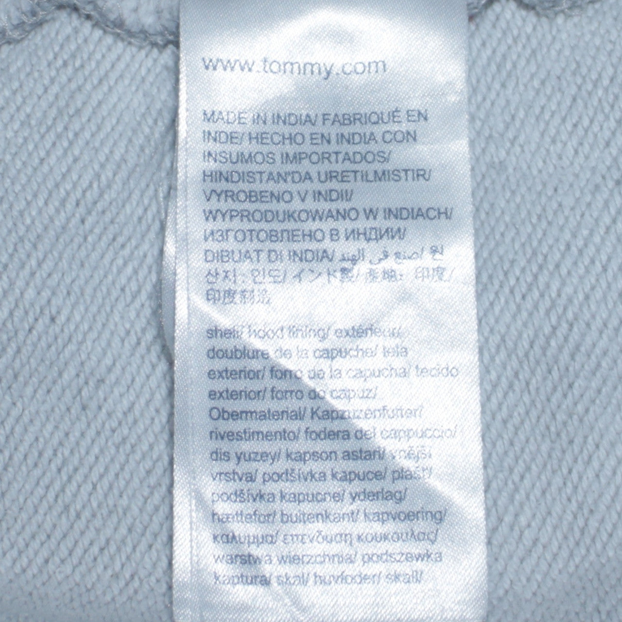 Mens UK Size L Tommy Jeans Grey Full Zip Hoodie