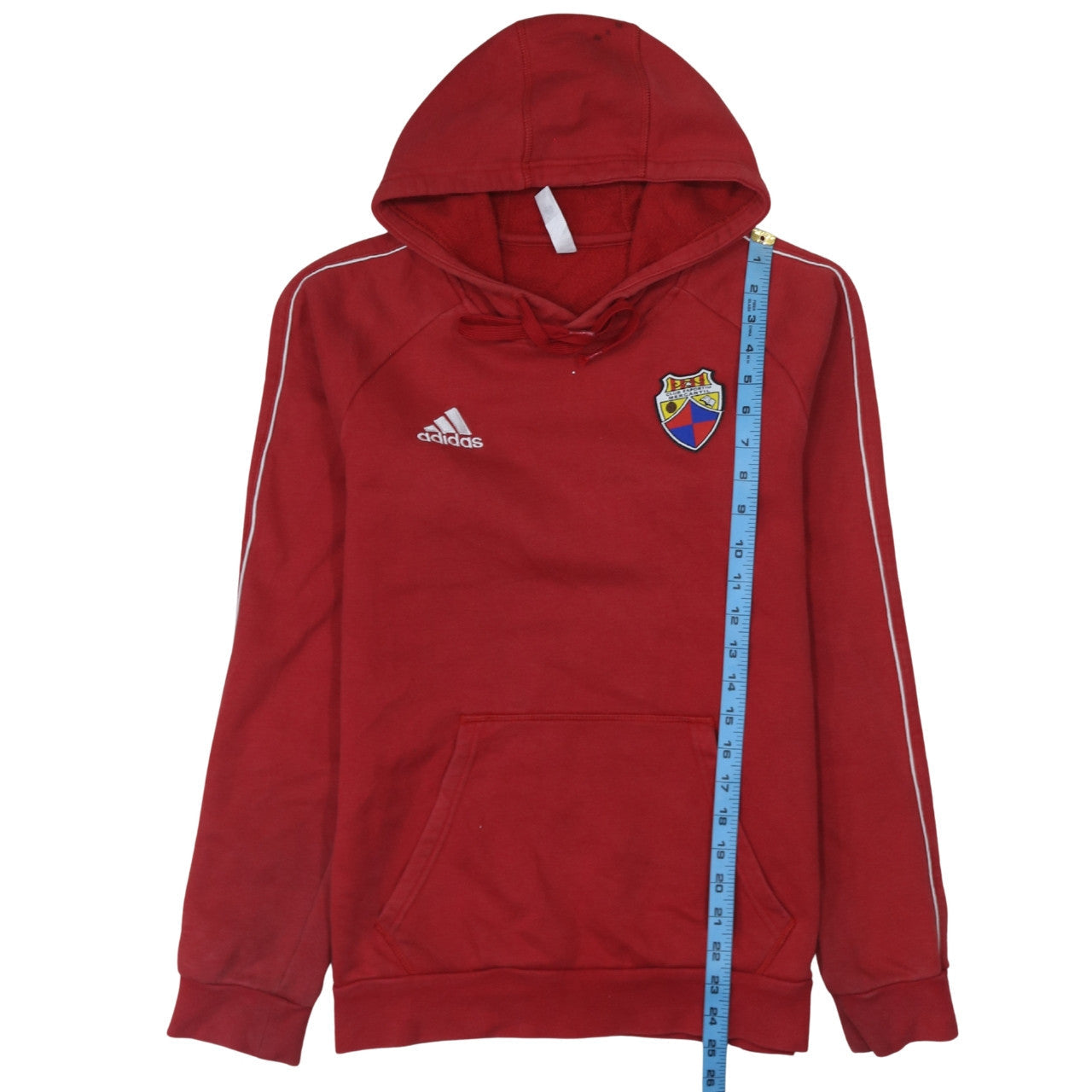 Mens UK Size S adidas Red Pullover Hoodie