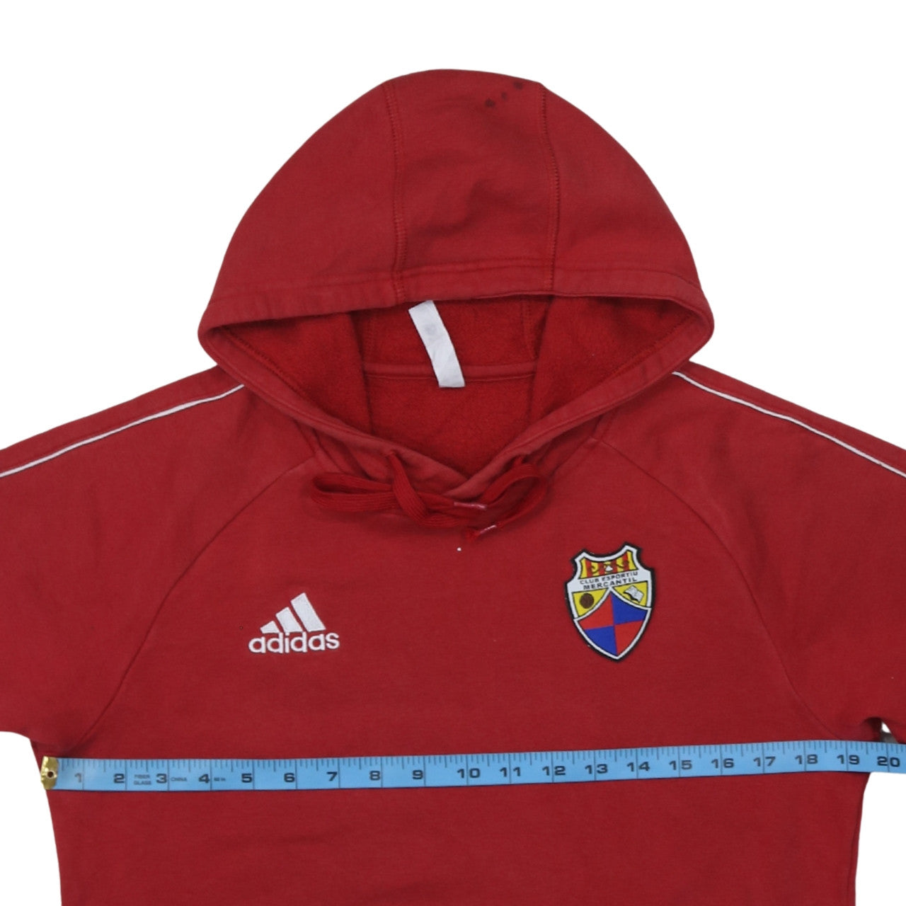 Mens UK Size S adidas Red Pullover Hoodie