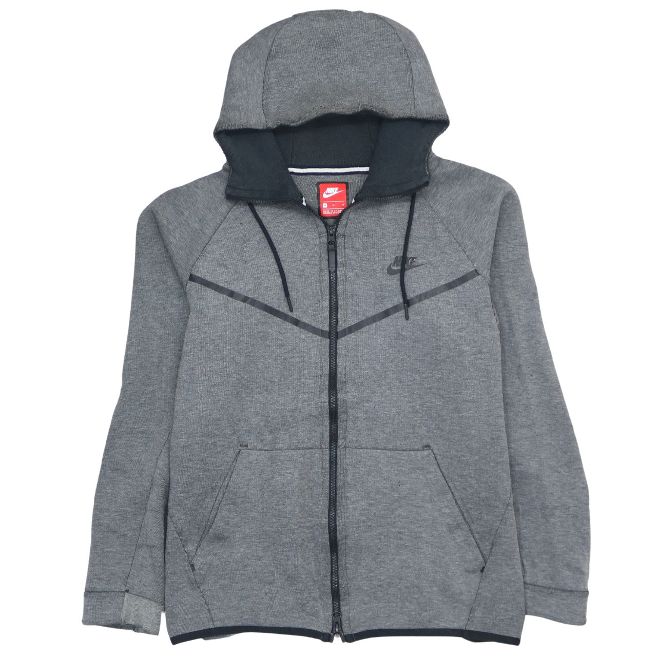 Mens UK Size L Nike Grey Full Zip Hoodie
