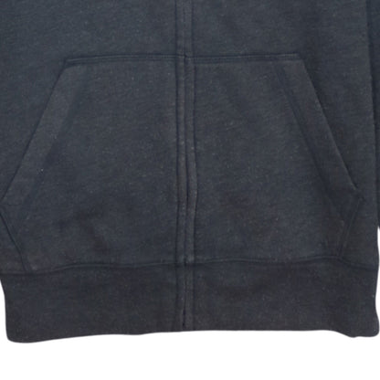 GAP Boys Grey Full Zip Hoodie Size 12 Years Fleece Cotton Logo Zip