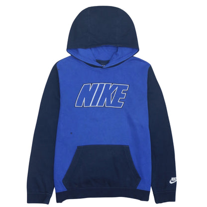 Nike Boys Blue Pullover Hoodie XL 13-15 Years Graphic Logo Fleece