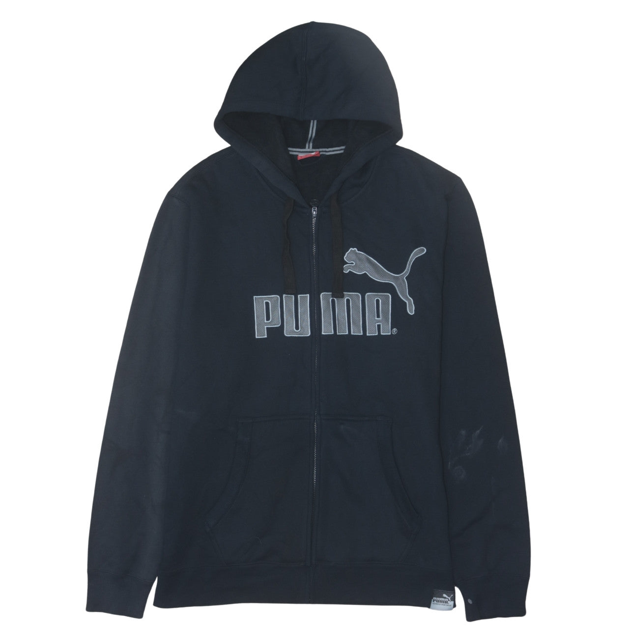 Mens UK Size XL PUMA Black Full Zip Hoodie