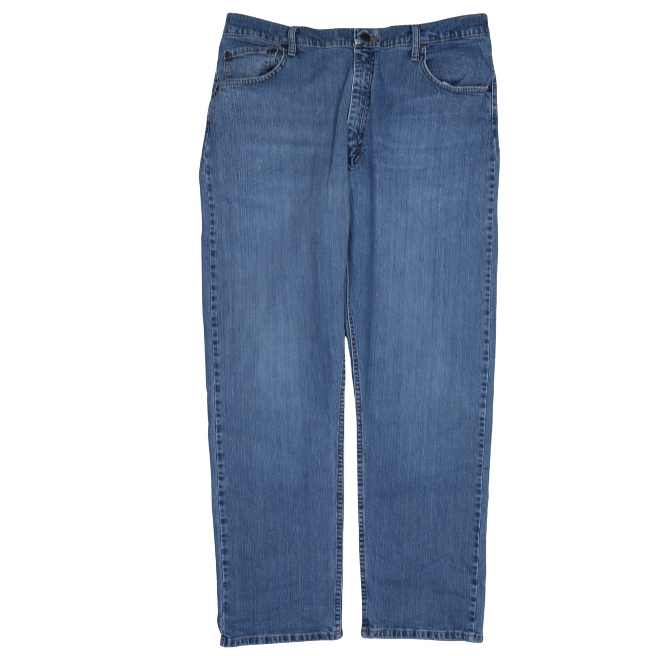 Mens UK Size L Wrangler Relaxed Fit Straight Blue Jeans