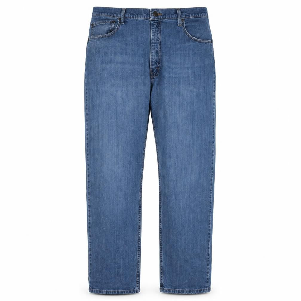 Mens UK Size L Wrangler Relaxed Fit Straight Blue Jeans