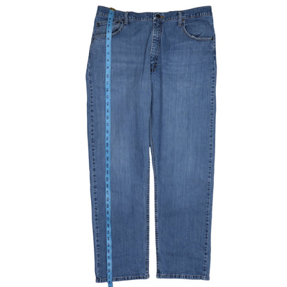 Mens UK Size L Wrangler Relaxed Fit Straight Blue Jeans