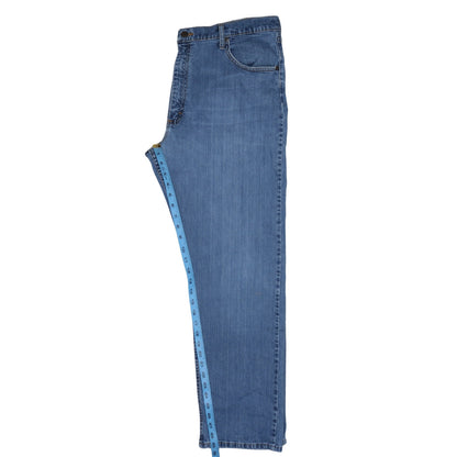 Mens UK Size L Wrangler Relaxed Fit Straight Blue Jeans
