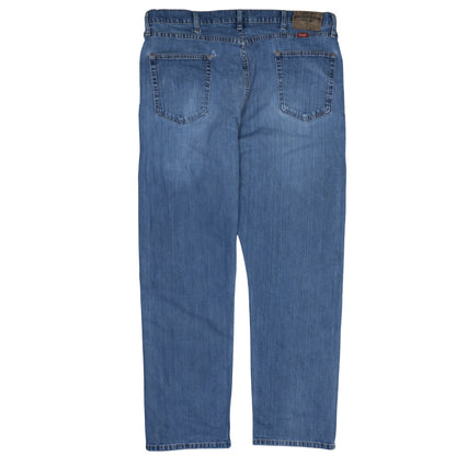 Mens UK Size L Wrangler Relaxed Fit Straight Blue Jeans