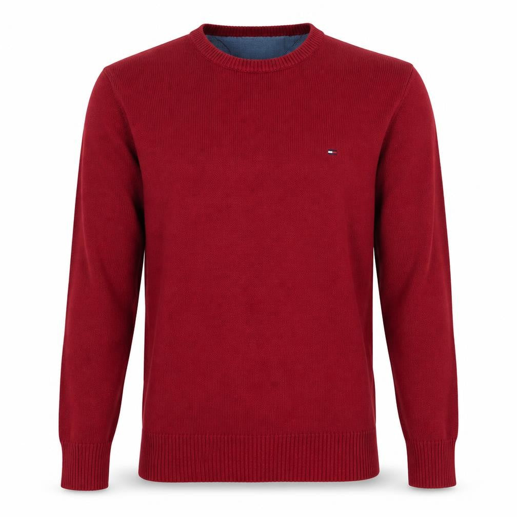 Mens UK Size S Tommy Hilfiger Denim Red Pullover Jumper