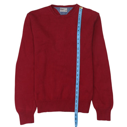 Mens UK Size S Tommy Hilfiger Denim Red Pullover Jumper