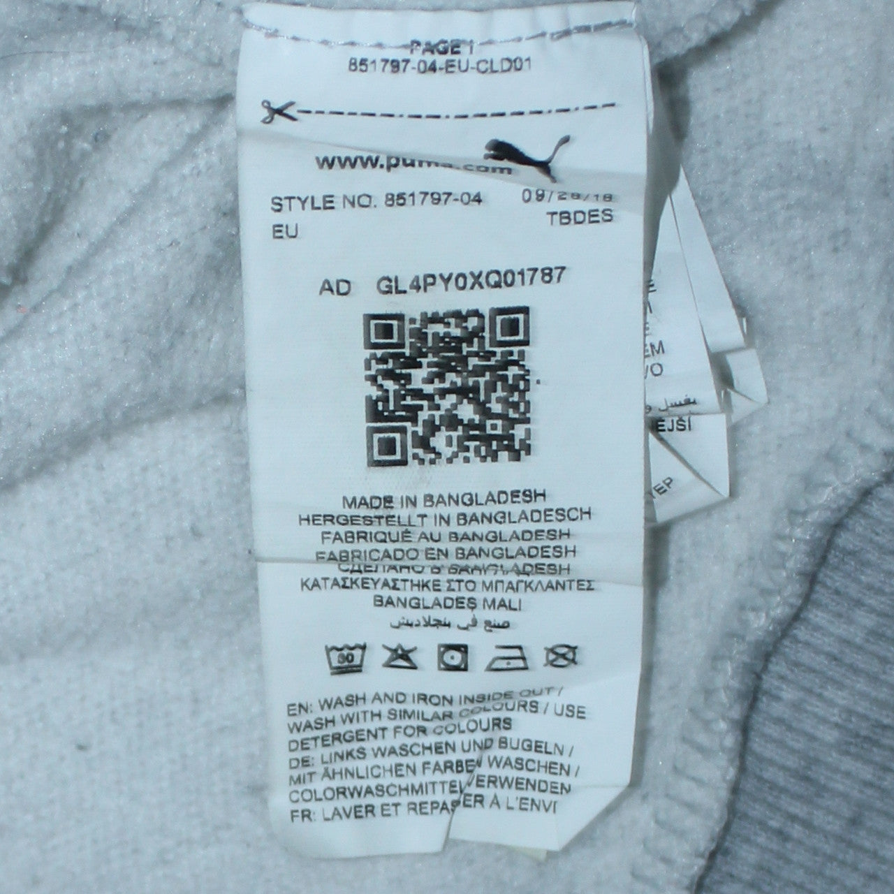 Womens UK Size XS PUMA Grey Pullover Hoodie