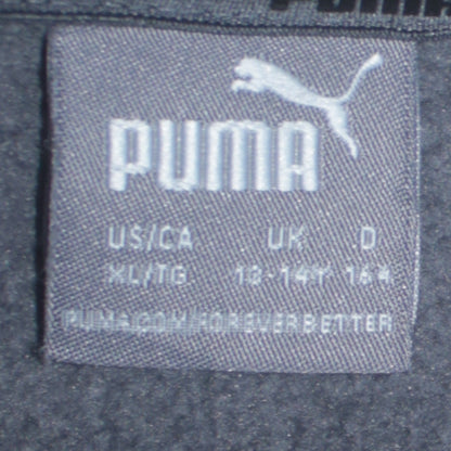 Puma Boys Grey Crew Neck Logo Sweatshirt 13-14 Years Cotton Blend