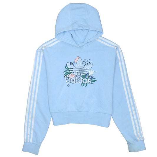 Girls UK Size 13-14 Years adidas Blue Pullover Hoodie