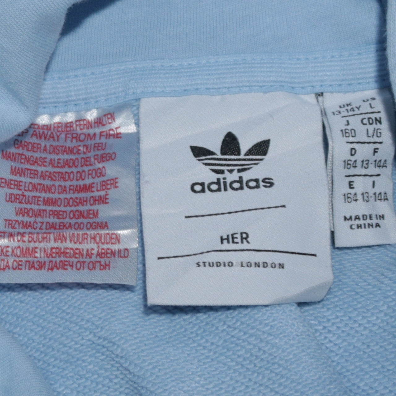 Girls UK Size 13-14 Years adidas Blue Pullover Hoodie