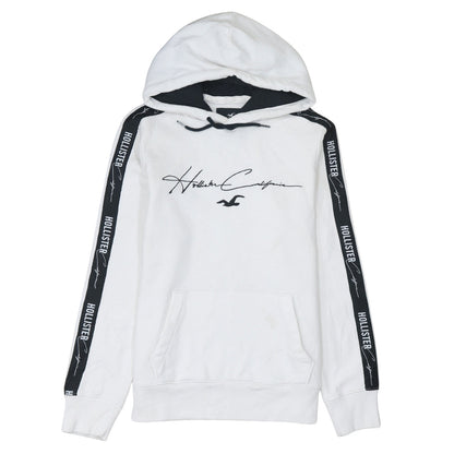 Mens UK Size S Hollister White Pullover Hoodie