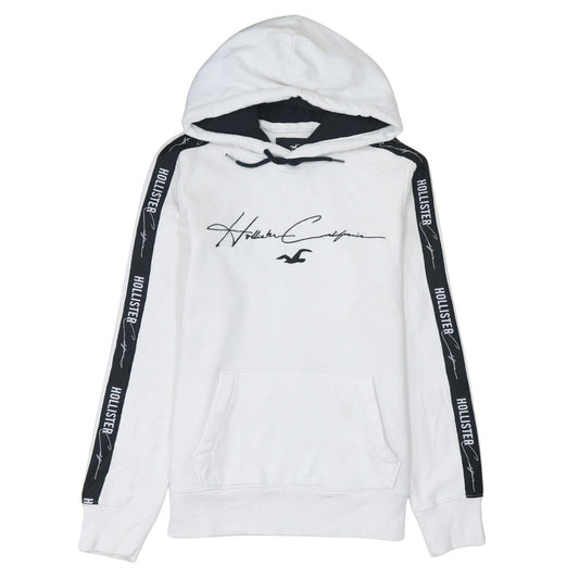 Mens UK Size S Hollister White Pullover Hoodie