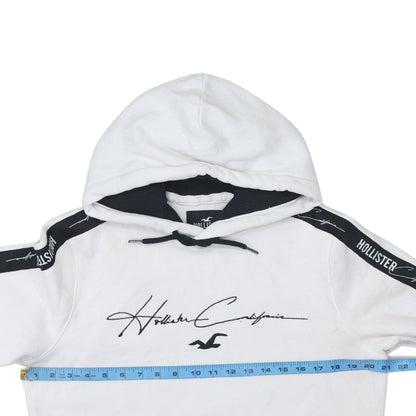 Mens UK Size S Hollister White Pullover Hoodie