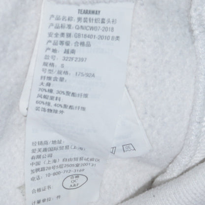 Mens UK Size S Hollister White Pullover Hoodie