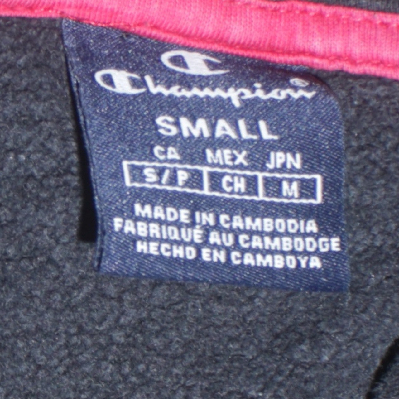 Mens UK Size S Champion Black Pullover Hoodie