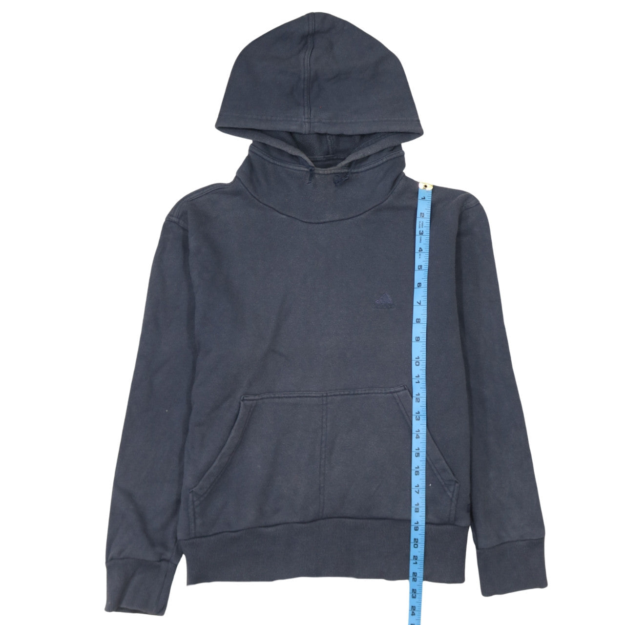 Womens UK Size 12 adidas Blue Pullover Hoodie