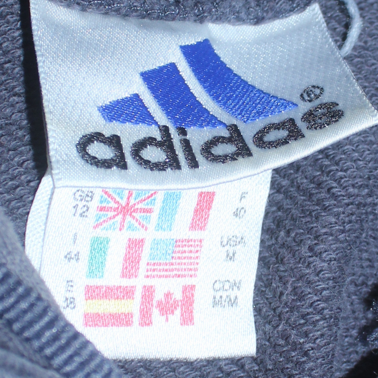 Womens UK Size 12 adidas Blue Pullover Hoodie