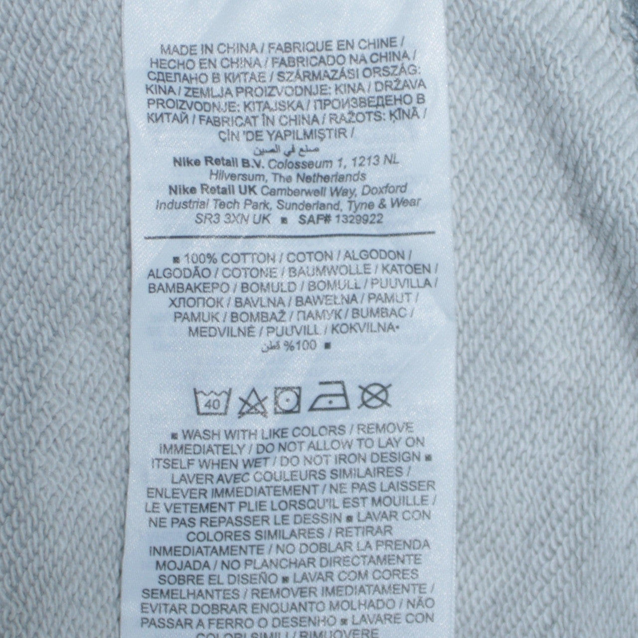 Womens UK Size XS Nike Grey Pullover Sweatshirt