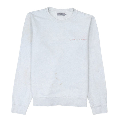 Mens UK Size M Calvin Klein Jeans Grey Pullover Sweatshirt