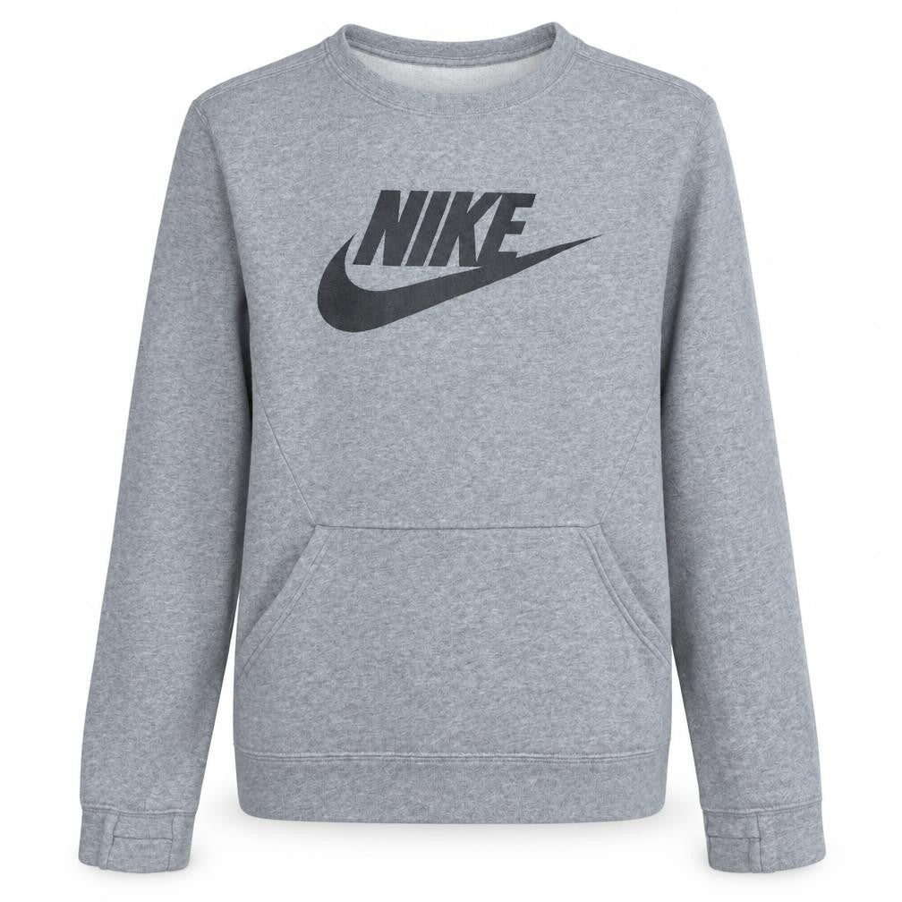Nike Boys Grey XL Fleece Pullover Logo Sweatshirt